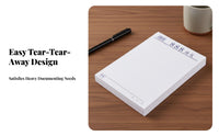 10 Pads Tear-off Memo Pad Ink Bleed Resistant White Scratch Paper Pad Office Note Block for Students, Professionals, School, List Making, on the Go