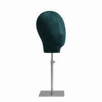 Mannequin Head with Stand Professional Hat Display stand Square Base Stable Model Head for Collectors, Home Closet