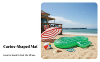 Heavy Duty Cactus Pool Raft Thick PVC Material Inflatable Cactus Lounger Easy to Keep for Adults, Teens, Beach, Lake, Bachelorette Parties