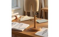 Linen-Like Tabletop Dress Form Split-Leg Female Dress Form Mannequin Size Markings Draping Mannequin Wooden Base for Fashion Designers, Dressmakers, Tailors, Design Workshop, Sewing Studio