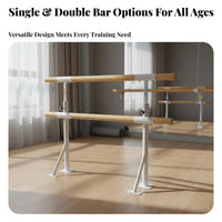 Floor Mounted Dance Barre Strong Support Adjustable Height Dance Barre Heavy Duty Professional Leg Stretching Bar for Dancers, Kids