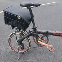 Rapid-Removal Bike Basket Rectangular Rear Bike Basket Black for Shopping Rides