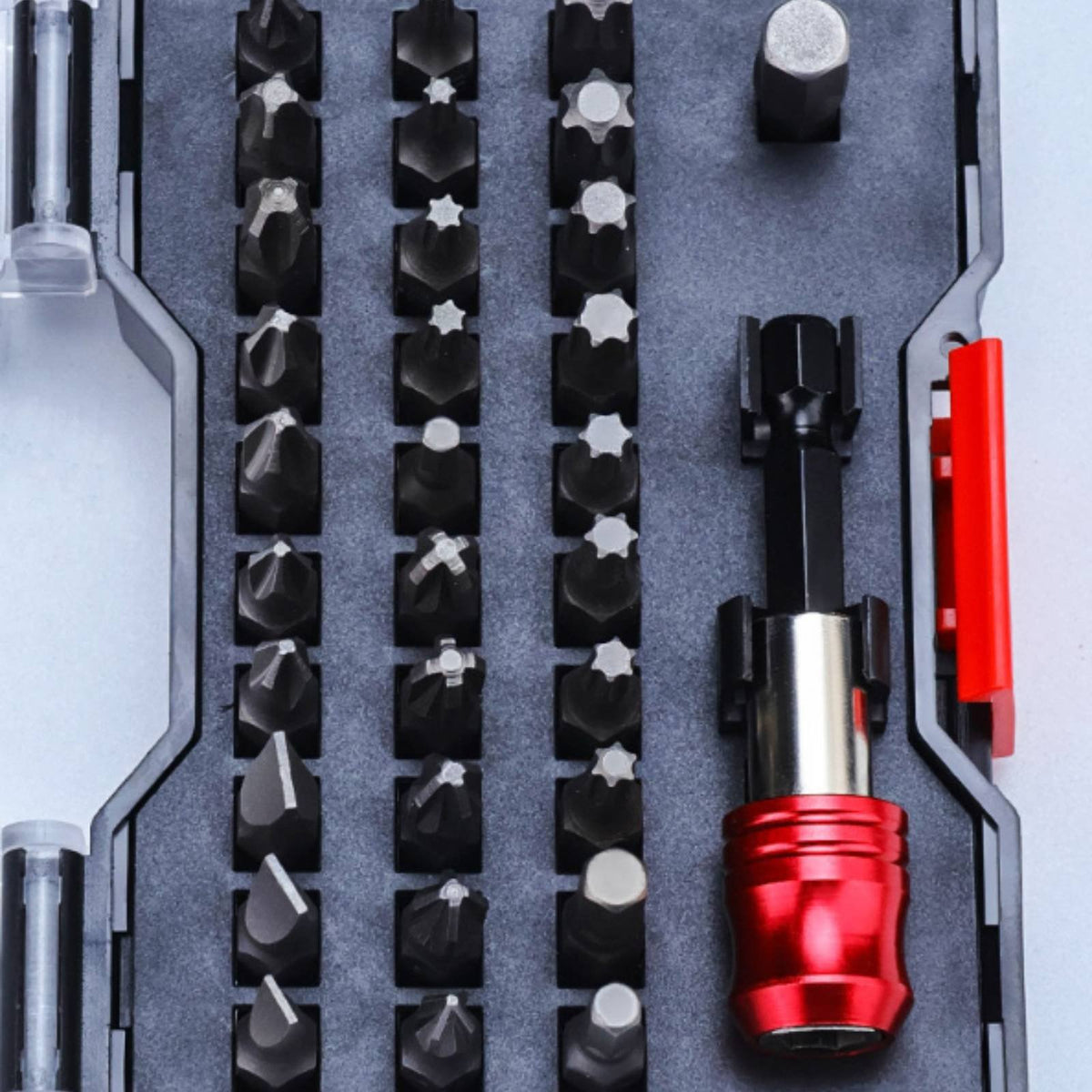 bits Set with Clip Latch Secure bits Set with Clear Lid Fit Tool for Home Repairs