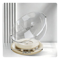 Acrylic Cat Dome Bed Built-in Balls Rotating Cat Bed Pet Furniture Round