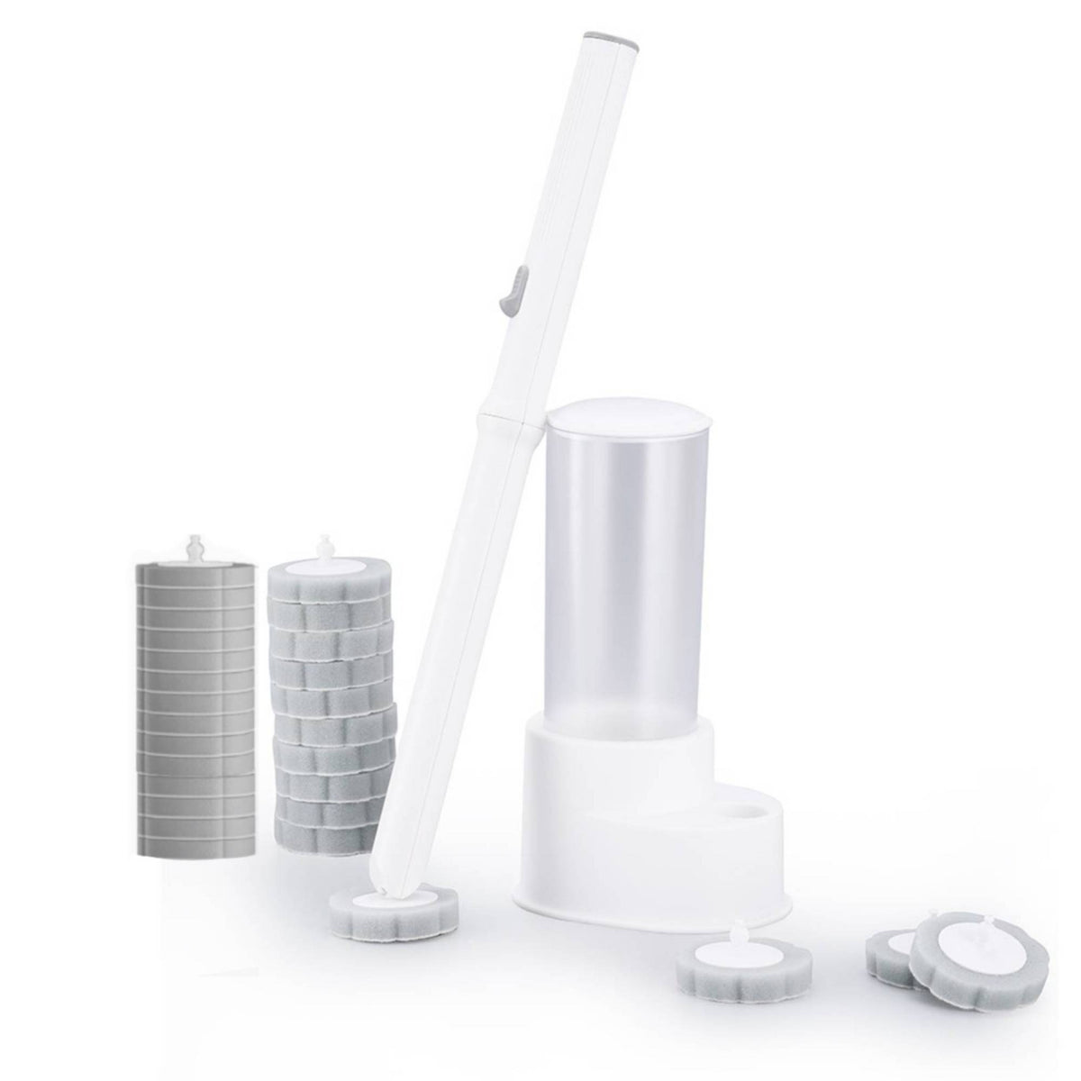 Disposable Toilet Brush Set Compact Toilet Cleaning System with Refills Cleaner Easy to Use Convenient for Bathroom, Home