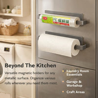 Cabinet Holder and Kitchen Towel Rack for Fridge Organizer, Wall Mounted Dispensing Paper