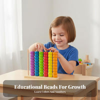 Educational Color Sorting Stacking Rings Hand-Eye Coordination Educational Counting Toy Develops Fine Manual Skills for Toddlers