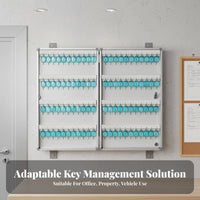 Lockable Wall-Mounted Key Cabinet Theft-Resistant Construction Wall-Mounted Key Organizer Numbered Hooks Management Box Long-Lasting for Property Managers, Office Administrators, Real Estate Agency, Car Dealership, Rental Properties, Factory