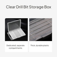 Plastic Drill Bit Organizer Box with Compartments