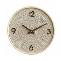 Solid Wood Frame Nordic Design Wall Clock Silent Movement Woven Face Wall Clock Battery Operated for Homeowners, Living Room, Bedroom