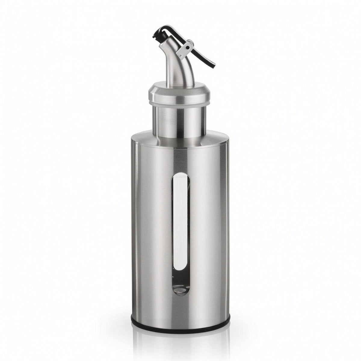 Stainless Steel Oil Dispenser Bottle Controlled Pour Oil Dispenser with Funnel Spill-Proof Decanter Slim for Home Cooks, Kitchen, Cooktop
