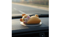 Multi-Purpose Cute Lying down Creature Figurine Tool-Effortless Installation Car Dashboard Creature Decoration Resin Material for Girls