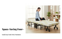 Four-Fold folding bed Foldable Design Adjustable Reclining folding bed Multi-Functional Folding Bed for Office Workers, Caregivers, Hospital, outing, Outdoor