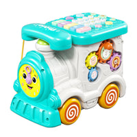 Multi-Activity Toy Train with Phone Educational Interactive Toy Train Sensory Rolling for Playroom