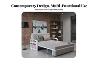 With Armrests Pull-extendable Single Sofa Bed Space-Saving Pull-extendable Armchair Bed two-in-oneUse Sleeper Chair Modern Design for Small Apartment Dwellers, Students, Homeowners, Home Office