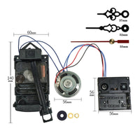 Speaker Included Timepiece Movement Accessory Kit Wired Hourly Chime Movement Kit Mounting Rings Timepiece Parts Black