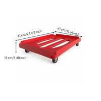 Low-Height Fermentation Box Cart Stable Fermentation Box Dolly Open Corner Proofing Tray Cart Rolling for Bakeries, Commercial Kitchens