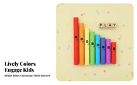 8 Pieces 8-Note Musical Tube Set Early Music Education Diatonic Scale Sound Tubes Accurately Tuned Colored Percussion Tubes for Young Children