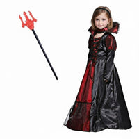 Includes Accessories girls' Witch Costume Set Star Pattern Witch Dress with Hat Puffy Sleeves Halloween Apparel Layered Design for Children, Teens, Toddlers, Trick-or-Treating, School Plays