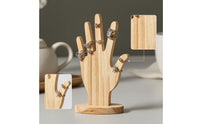 Wooden Hand Display Sculptural Hand Jewelry Display Holder Compact Band Stand for Vanity Table, Boutique