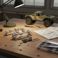 Metal Elevated Axle Kit Easy Installation RC Car Front Rear Elevated Axles Steel Gears RC Car Upgrade Axles for Outdoor Adventure