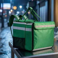 Support Rods Insulated Takeout Backpack PVC Coated Motorcycle Delivery Backpack Reflective Strips
