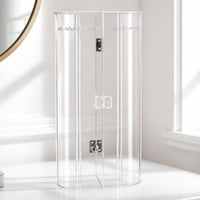 Dustproof Acrylic Jewelry Organizer with Door for Necklaces, Earrings, and Bracelets
