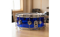 Acrylic Snare Drum Transparent Snare Drum with Metal Hoops Polished Bottom Hoop for Rehearsal