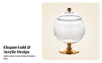 Pedestal Base Acrylic Storage Jar Transparent Clear Storage Jar Easy to Clean Unbreakable