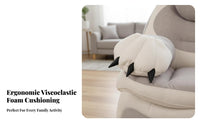 Memory Foam Cushion Feline-Shaped Armchair Adjustable Reclining Multi-Function Recliner Oversized Design Lounge Chair 360° Swivel and Rocking for People Seeking Relaxation, Seniors, Home Theater Enthusiasts, Bedroom, Office