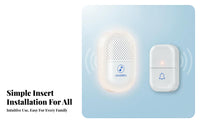 Memory Function Wireless Entry Chime System Easy Installation Door Bell Set Speaker Grille Home Hardware Classic Style