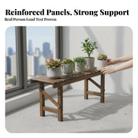 Anti Multi-Tier Ladder Shelf Indoor & Outdoor Use A-Frame Leaning Shelf Floor-Standing Plant Stand Freestanding for Succulent Collectors, Homeowners, Balcony, Living Room, Garden, Bedroom
