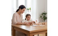 Double-Sided Cards Wooden Spelling Game Uppercase Letters Word Matching Game Colorful Illustrations Wooden Letter Blocks