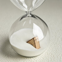 Decorative 60-Minute Hourglass Elegant Hourglass with Wooden House Large Sandglass Modern for Reading