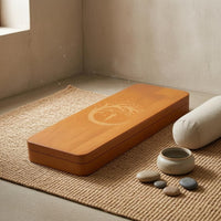 Decorative Design Wooden Mindfulness Foot Board Polished Wooden Meditation Board Wood Grain Wellness Gear
