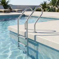 Pool Ladder with 2 Steps Anti-Slip Stainless Steel Pool Ladder Rust Resistant