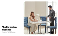 Round Dining Table with 6 Chairs Luxury Design Indoor Furniture Modern & Design Upholstered Seating for Families