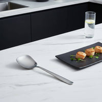 Stainless Steel Serving Spoon Professional Mirror Polished Kitchen Utensil for Caterers, Family Gatherings, Parties