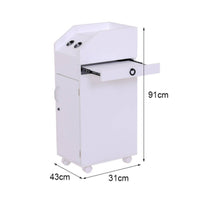 Salon Cabinet with Wheels Professional Salon Cabinet Enclosed Furniture for Hairstylists, Beauticians