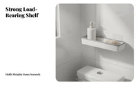 Drilltool-Less Installation over-the-Toilet Storage Rack Space Saving over-the-Toilet Organizer Easy Assembly Bathroom Organizer Strong for Apartment Dwellers, Homeowners, Students, Restroom, Washroom, Small Areas, RV