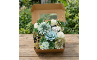 Faux Flower Arrangement Layered Artificial Flower Box Set Decorative Artificial Flowers with for Centerpieces