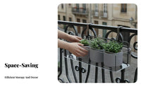 two-level 2-Tier Railing Planter Space-Saving 2-Tier Hanging Planter Rack safety Guardrail Plant Holder Easy Installation for Gardeners, Apartment Dwellers, homeowners, Balcony, sillsill, Fence, Porch