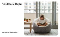 Frameless Construction Highsupportive Bean Bag Space-Saving Beanbag Lounger comfortable Floor pillow Lightweight for Children, Students, Bedroom, Balcony, Playroom, Living Room
