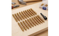 20 Pieces Threaded Hanger Bolt with Driver Bit Gold-Toned Hanger Bolts with Driver Bit Metal Fasteners High Strength for DIYers, Woodworkers