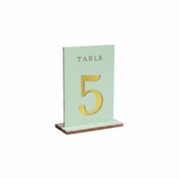 Reusable Minimalist Wood Table Number Holder Art Moderne Design Wooden Table Number Card Easy to Set up Wooden Place Card Holder Polished Edges for Party, Banquet