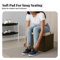 Multi-Functional Round textile Ottoman with Removable Lid Storage Stool Space-Saving Footrest Bohemian and aesthetic for Students, homeowners, Apartment Dwellers, Entryway, Living Room, Bedroom, spacious Closet