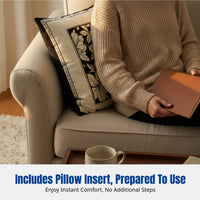 Luxury French Plush Throw Pillow, Floral Cushion, Sofa, Living Room, Car, Insert Included