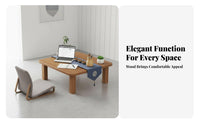 Space-Saving Wooden Tatami Desk Multi-Functional Japanese Tatami Table Solid Wood Construction Japanese Folding Floor Table Stable Structure for Apartment Dwellers, Telecommuting Workers, Small Areas, Living Room, Bedroom, Home Office