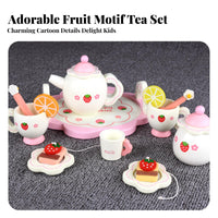 Tea Party Set Durable Wood Build for Toddler Role Play