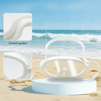 Adjustable Swim Goggles with Earplugs Silicone Swimming Goggles with Earplugs Panoramic Swim Glasses Comfortable for Beach